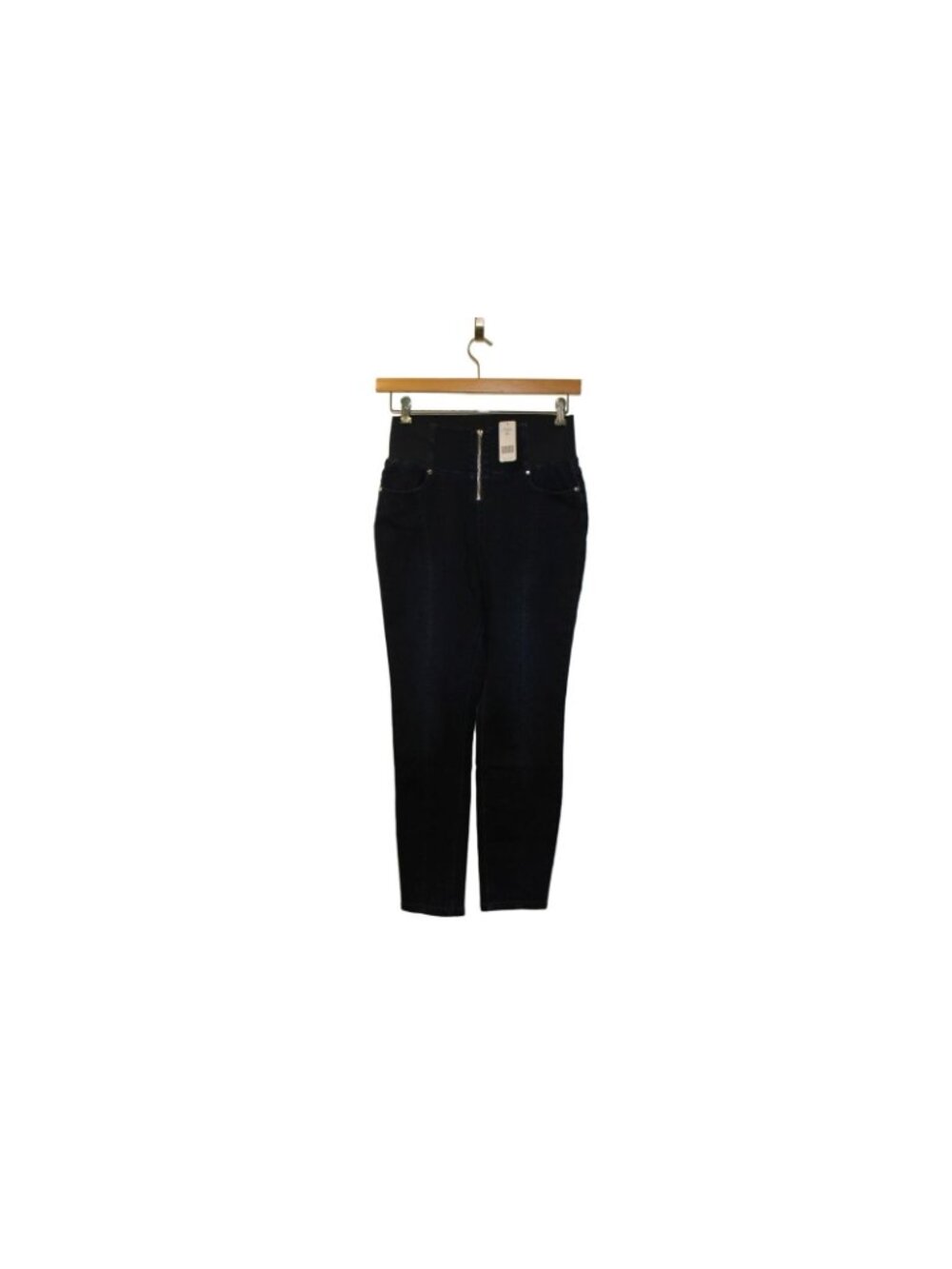 NWT bebe Women Zip Elastic Skinny Jean High-Waist Denim Size 31 Medium MSRP $119 - Picture 7 of 14